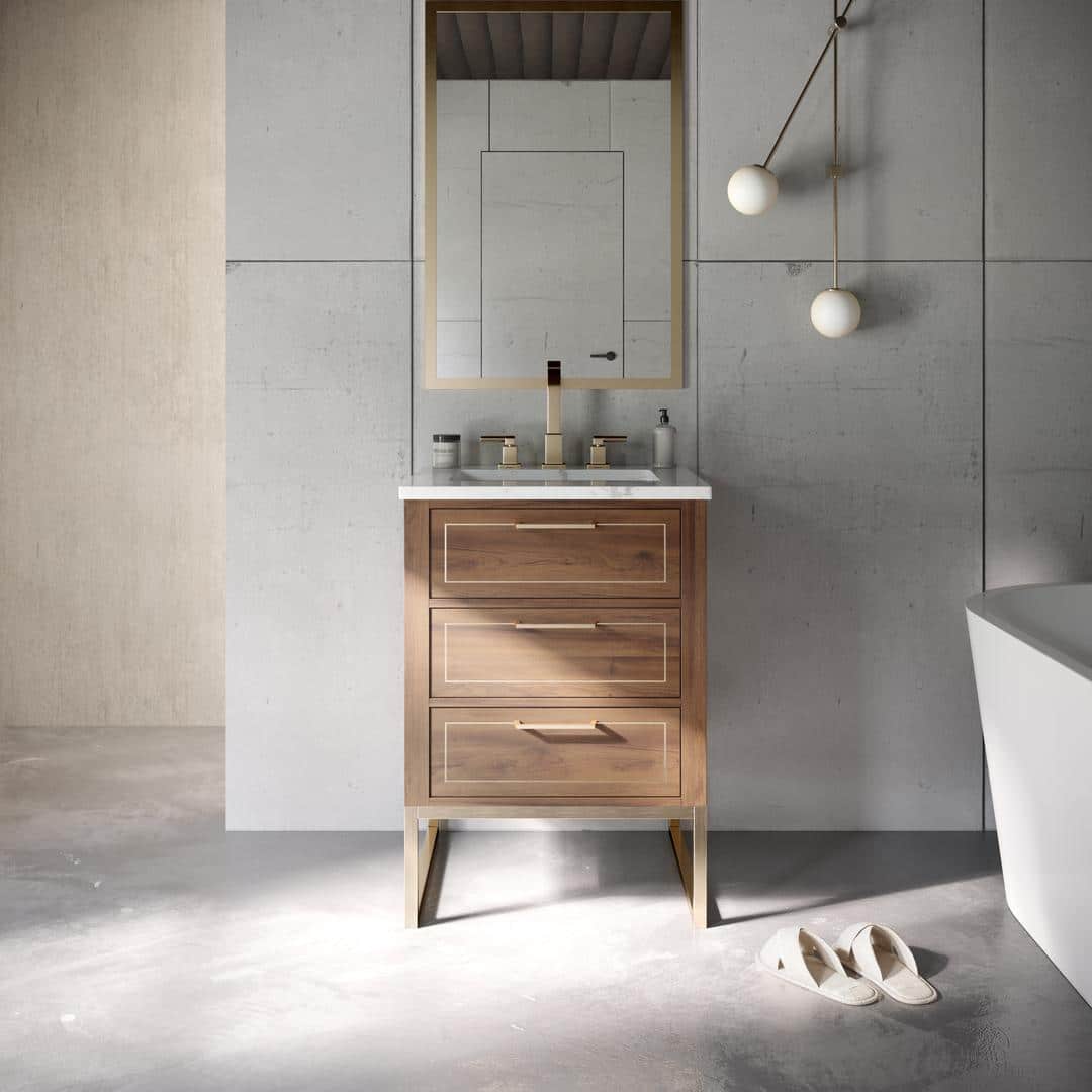 thumbnail image 2 of Bathroom Vanity With Sink Combo, 24 Inch Bathroom Storage Vanity With 2 of 14
